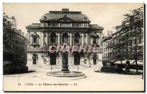 Lyon - Le Theatre des Celestins - Ansichtskarte AK