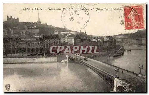 Lyon - Nouveau Pont le Feuille et Quartier St Paul - Ansichtskarte AK