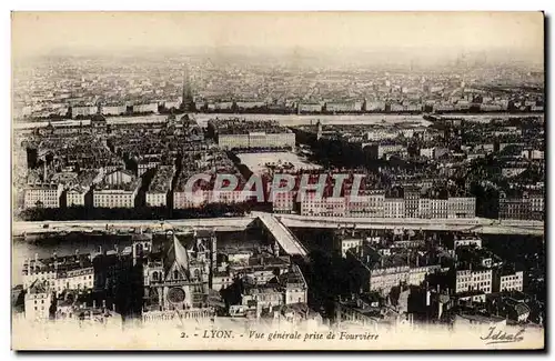 Lyon - Vue Generale prise de Fourviere - Ansichtskarte AK