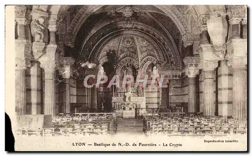 Lyon - Basilique de Notre Dame de Fourviere - La Crypte - Cartes postales