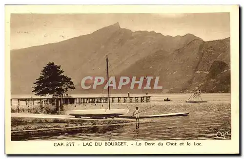 Aix les Bains - Lac du Bourget - la dent du Chat et le Lac Ansichtskarte AK