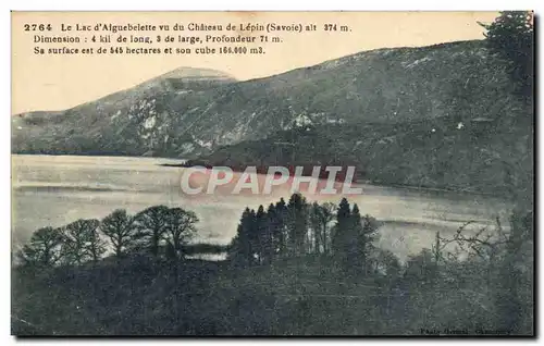 Le lac d&#39Aiguebelette vu du Chateau de Lepin alt 374 Cartes postales