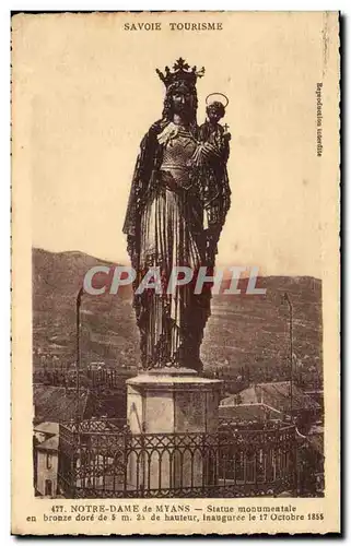 Notre Dame de Myans - Statue Monumentale en bronze dore de 5 m inauguree 1855 Cartes postales