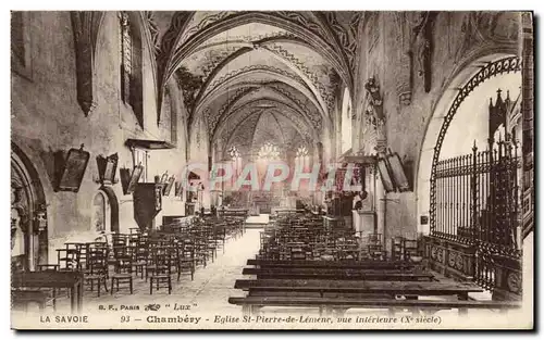 Chambery - Eglise Saint Pierre de Lemene vue interieure X siecle Ansichtskarte AK