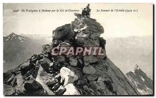 De Pralognan a Modane par le Col de Chavieres - Le sommet de l&#39Echelle 3432m - Ansichtskarte AK