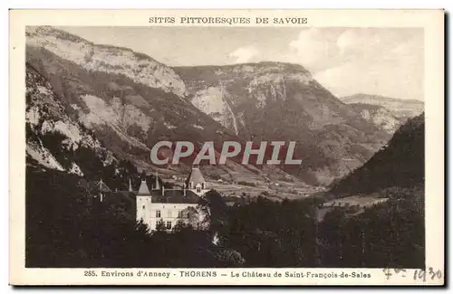 Cartes postales Environs d&#39Annecy Le chateau de Saint Francois de Sales Thorens