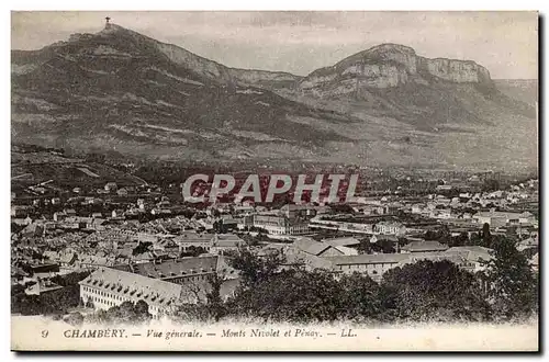 Cartes postales Chambery Vue generale Monts Nivolet et penay