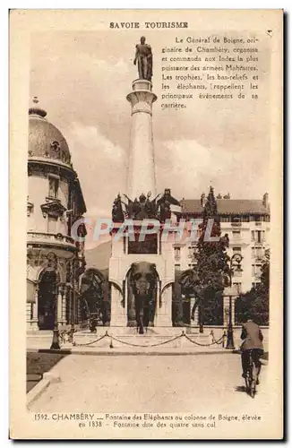 Ansichtskarte AK Chambery Fontaine des Elephants ou colonne de Boigne