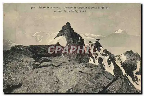 Ansichtskarte AK Massif de la Vanoise Sommet de &#39aiguille de Polset (3538m) et dent Parrachee (3712m)