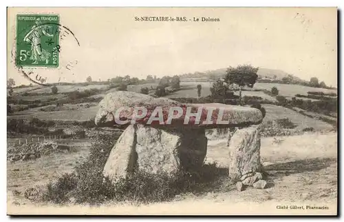 Ansichtskarte AK Menhir Dolmen Saint Nectaire le bas Le dolmen