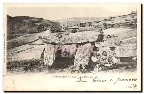 Ansichtskarte AK Menhir Dolmen Saint Nectaire le bas Le dolmen