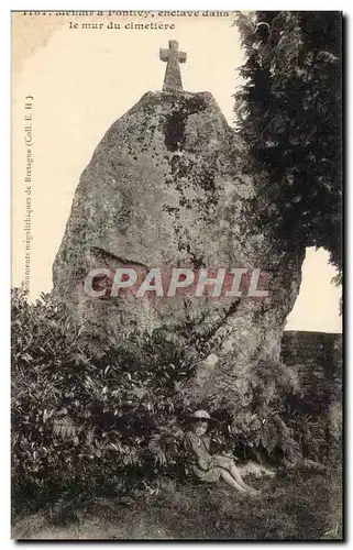 Cartes postales Menhir Dolmen Pontivy enclave dans le mur