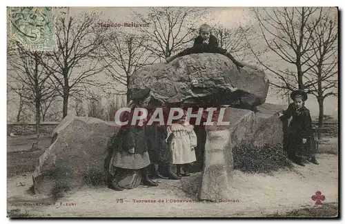 Cartes postales Menhir Dolmen Meudon Bellevue Terrasse de l&#39observatoire (enfants)