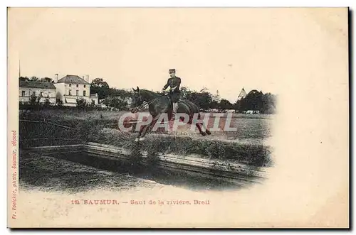 Saumur Ansichtskarte AK SAut de la riviere Breil (cavalier cheval hippisme)