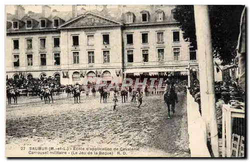 Saumur Cartes postales Ecole d&#39application de cavalerie Carrousel militaire (cavalier cheval hippisme)