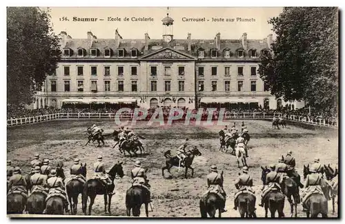 Saumur Cartes postales Ecole de cavalerie Carrousel Joute aux Plumets (cavalier cheval hippisme)