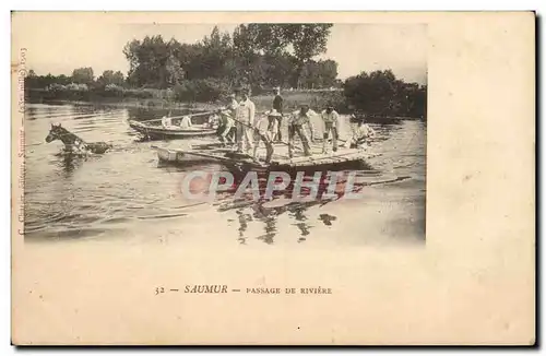 Saumur Cartes postales Passage de riviere (militaria)