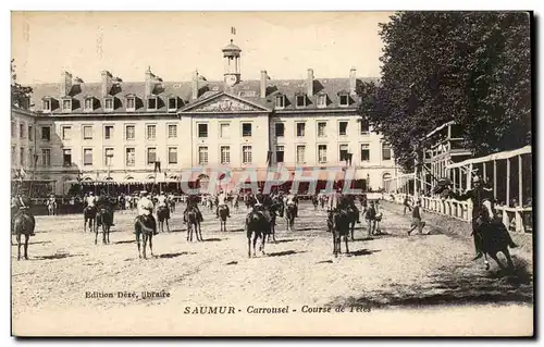 Saumur Cartes postales Carrousel Course de tetes