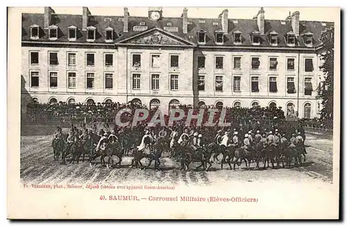 Saumur Cartes postales CAroussel militaire Eleves officiers (cheval hippisme)