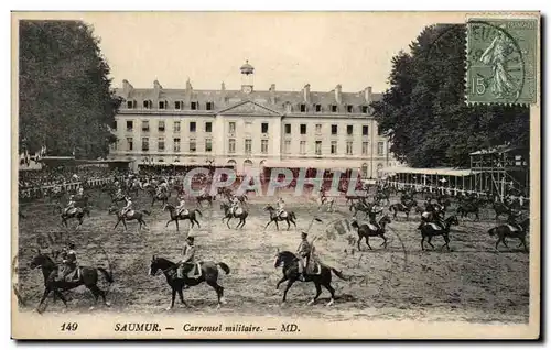 Saumur Ansichtskarte AK Ecole d&#39application de cavalerie CArrousel (cheval hippisme)