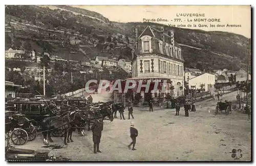 Mont Dore - Vue prise de la Gare - les deux Avenues - Cartes postales