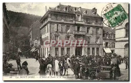 Mont Dore - Place Michel Bertrand - et Etablissement Thermal - ane - doneky - bustling scene - Cartes postales