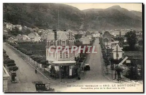 Mont Dore - Perspective prise de la Gare vers la ville - Cartes postales