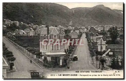 Mont Dore - Perspective prise de la gare vers la Ville - Cartes postales