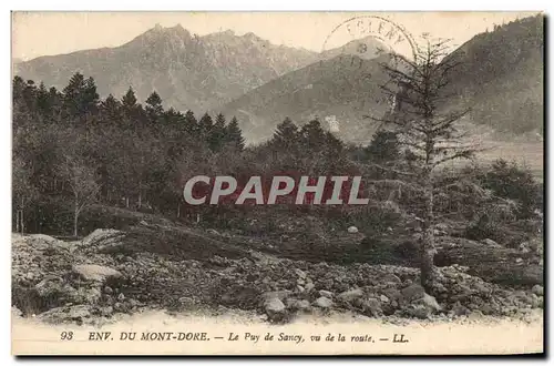 Cartes postales Environs du Mont Dore Le Puy de sancy vu de la route