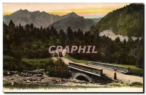 Ansichtskarte AK Le Mont Dore la route et la chaine de sancy