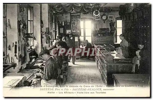 Cartes postales Auvergne Sauzede pere et fils Atelier Les affileurs Visite libre aux touristes TOP Thiers Usine