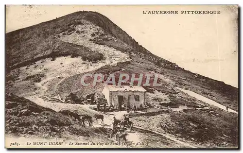 Ansichtskarte AK Auvergne Le mont dore Le sommet du Puy de Sancy (ane donkey)