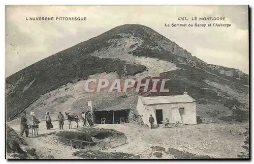 Ansichtskarte AK Auvergne Mont dore Le sommet du sAncy et l&#39auberge (ane donkey)