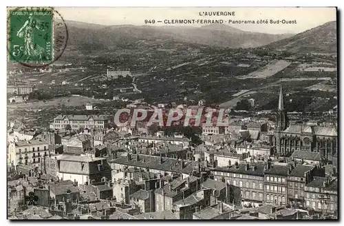 Cartes postales Clermont Ferrand Panorama Cote Sud ouest