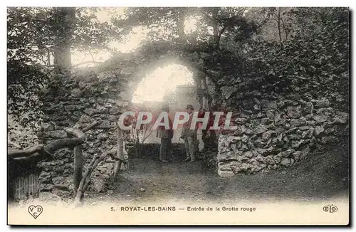 Cartes postales Royat les Bains Entree de la grotte rouge