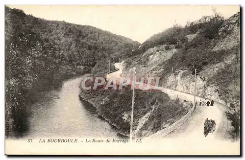 Cartes postales La Bourboule La route du barrage