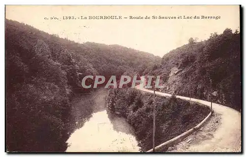 Cartes postales La Bourboule Route de St Sauves et lac du barrage