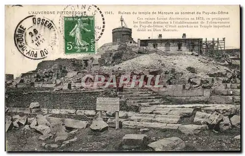 Cartes postales Auvergne Ruines du temple de Mercure au sommet du Puy de Dome