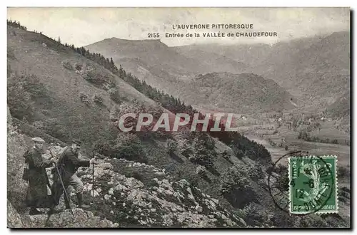 Ansichtskarte AK Auvergne Entree de al vallee de Chaudefour Animee Alpinistes