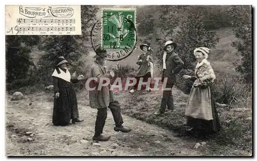 Ansichtskarte AK Types d&#39Auvergne La Bourre ( folklore costume Danse )