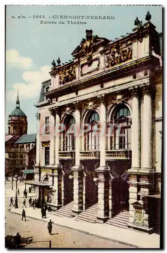 Cartes postales Clermont Ferrand Entree du theatre