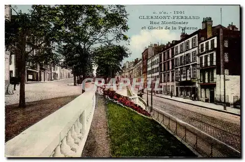 Cartes postales Clermont Ferrand Rue Montlosier et glacis de la poterne