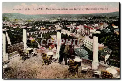 Cartes postales Royat Vue panoramique sur Royat et Clermont Ferrand