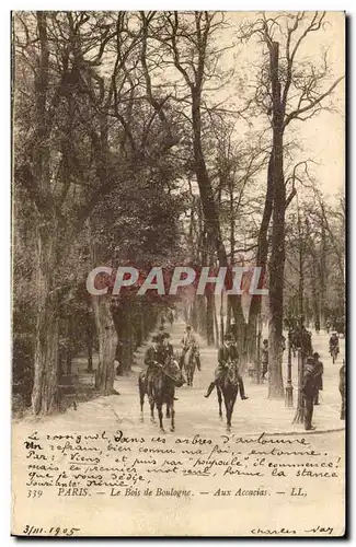 Paris 16 - Le Bois de Boulogne - aux Accacias - cheval Ansichtskarte AK