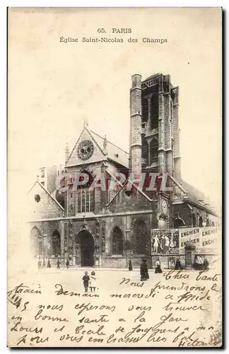 Paris 3 - Eglise Saint Nicolas des Champs - Ansichtskarte AK