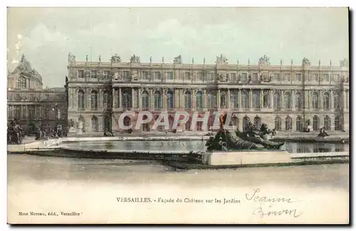 Versailles - Facade du Chateau sur les Jardins - Ansichtskarte AK