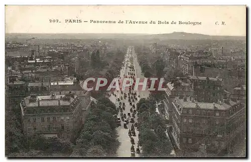 Paris 16 - Panorama de L&#39Avenue du Bois de Boulogne - Cartes postales