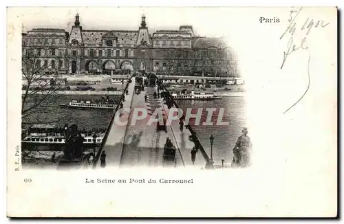 Paris Ansichtskarte AK la Seine au pont du Carrousel