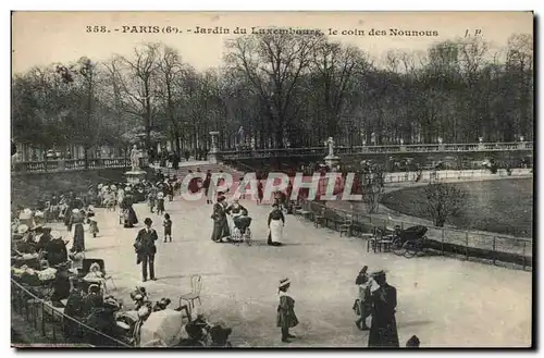 Paris Cartes postales Jardin du Luxembourg Le coin des nounous