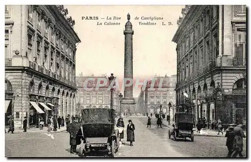 Ansichtskarte AK Paris La rue de Castiglione La colonne Vendome